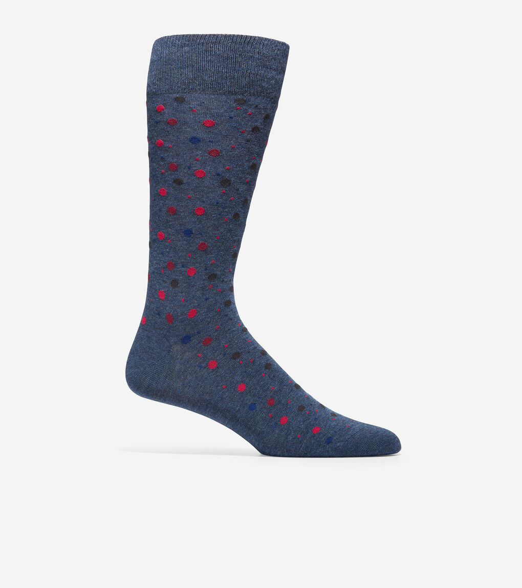Men's Dot Dress Crew Socks 